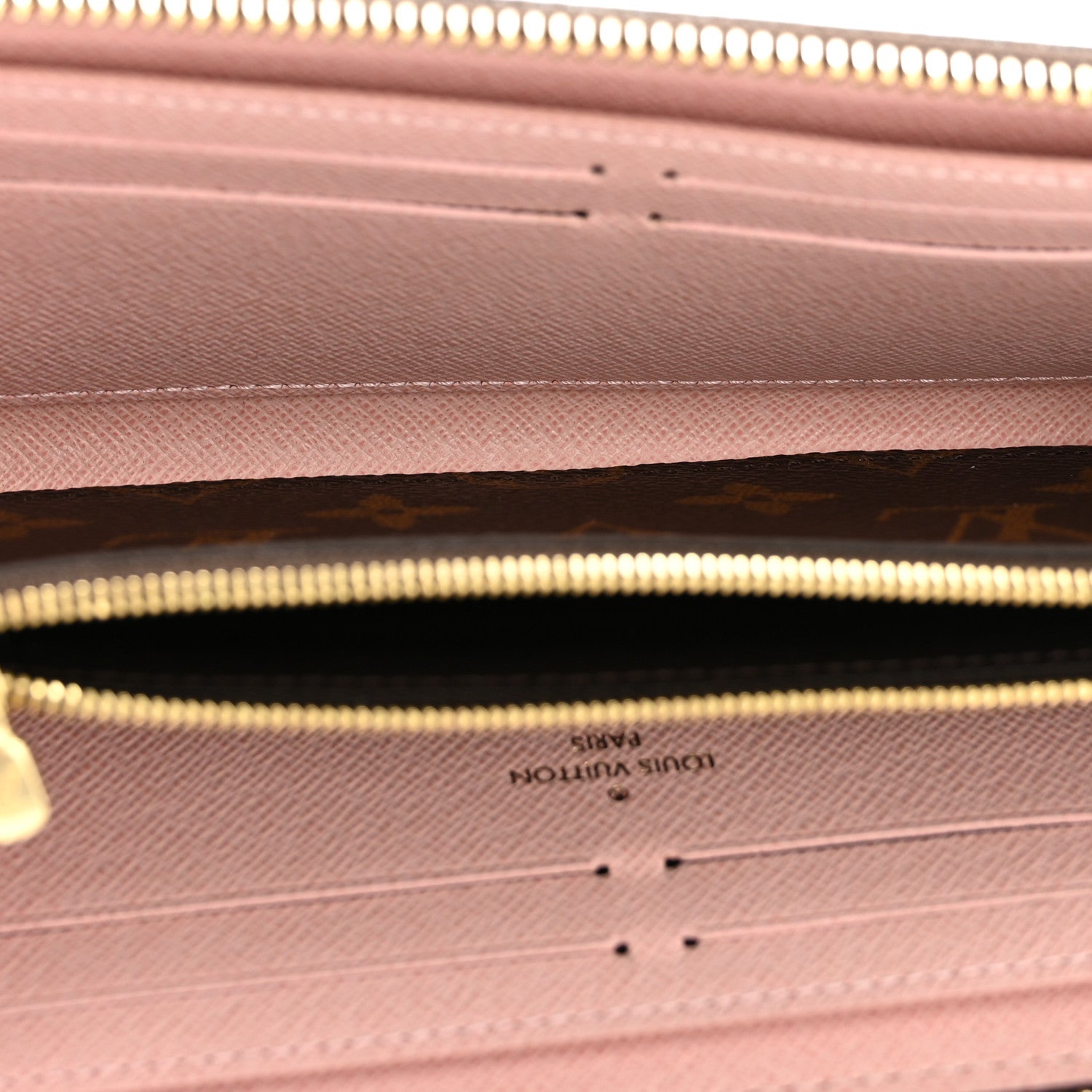 Louis Vuitton Monogram Clemence Wallet Rose Ballerine