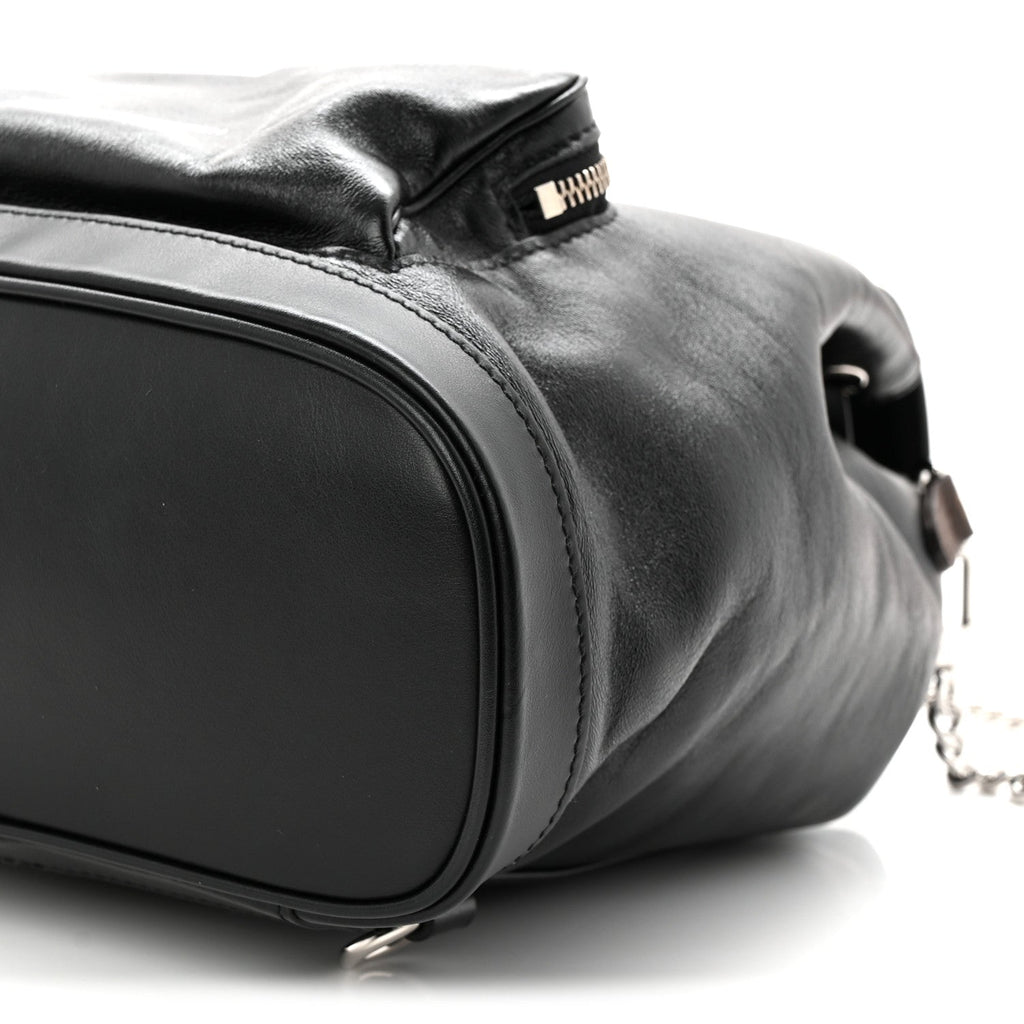 Louis Vuitton Lambskin Monogram Montsouris Vibe PM Black