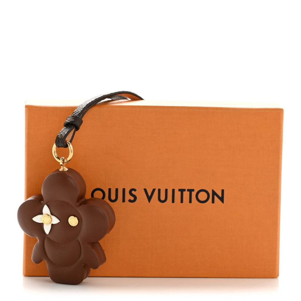 Louis Vuitton Monogram Vivienne Xmas Bag Charm Key Holder Brown