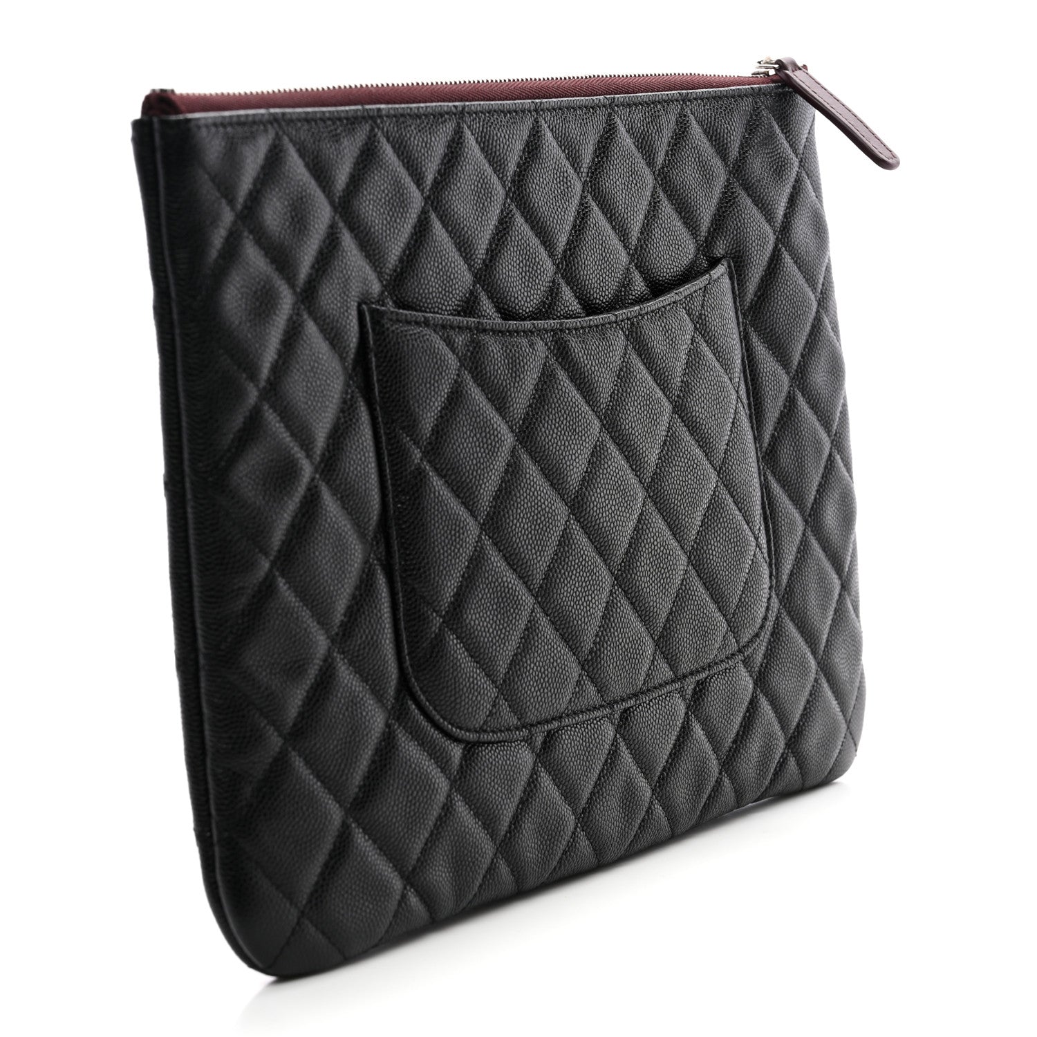 Caviar Quilted Medium Cosmetic Case Black