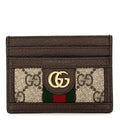 Gucci GG Supreme Monogram Ophidia Card Holder Brown