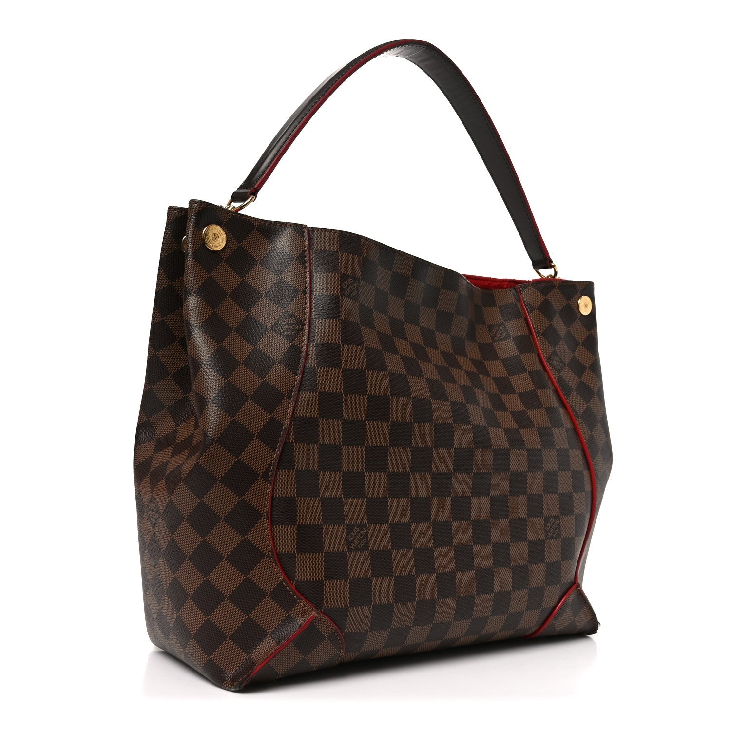 Louis Vuitton Damier Ebene Caissa Hobo Cherry