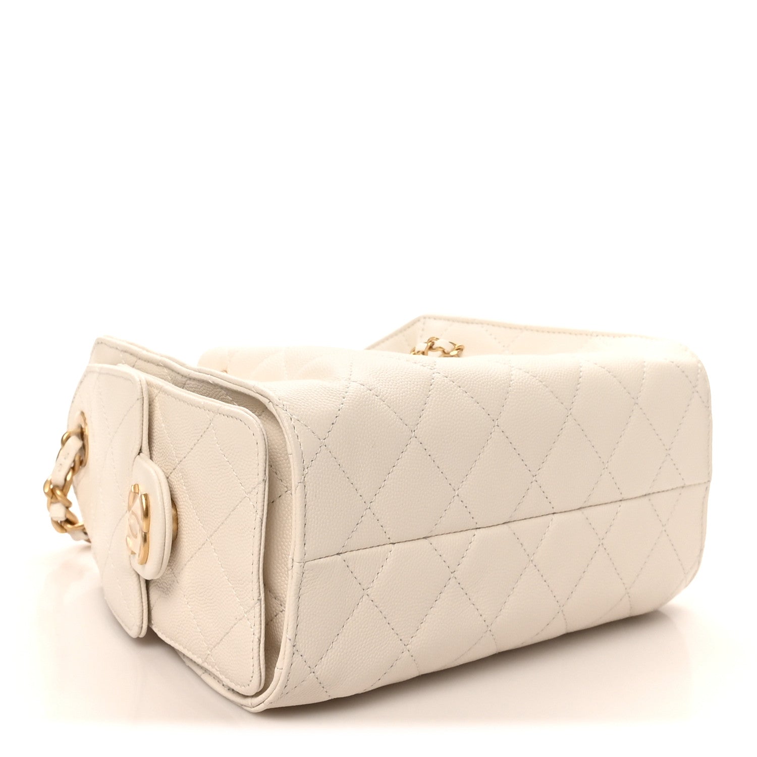 Chanel Caviar Quilted Mini Chanel 25 Handbag White