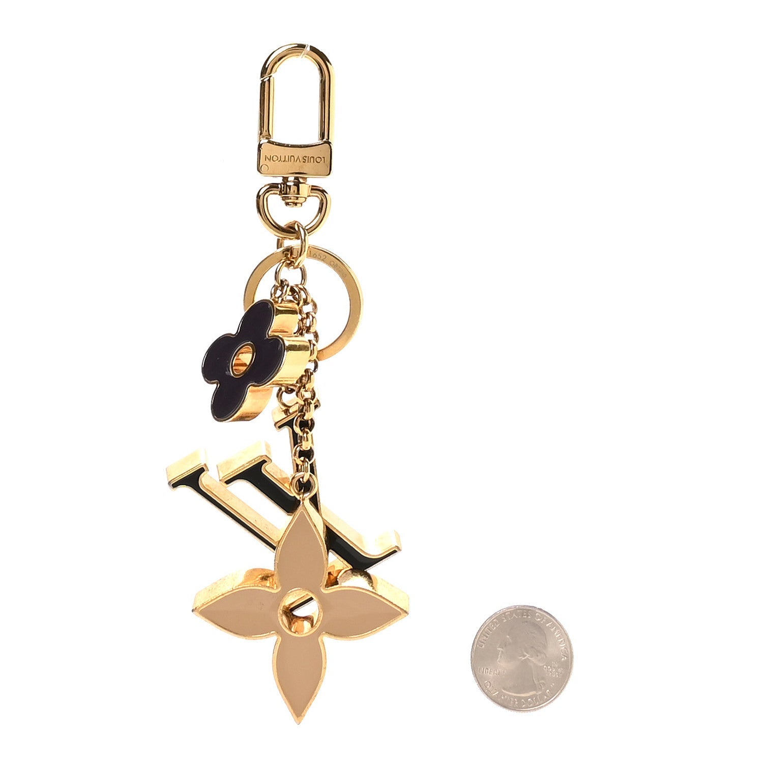 Louis Vuitton Metal Enamel Fleur De Monogram Bag Charm