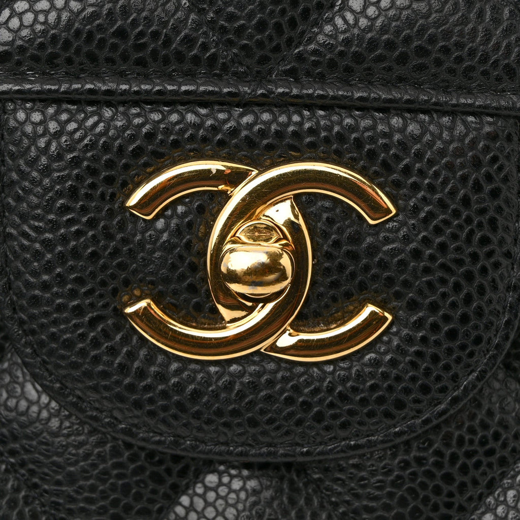 Chanel Caviar Quilted Jumbo Double Flap Black