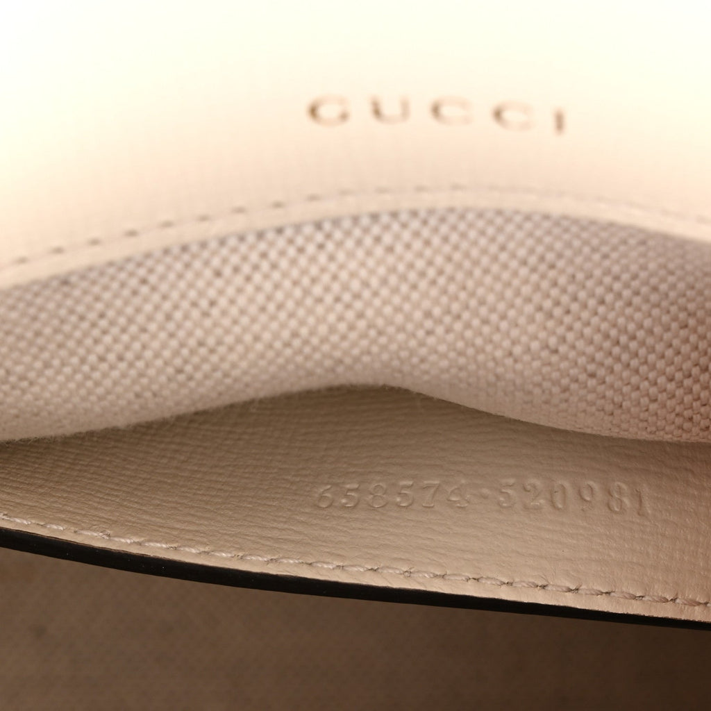 Gucci Azalea Calfskin Web Mini Horsebit 1955 Shoulder Bag Mystic White
