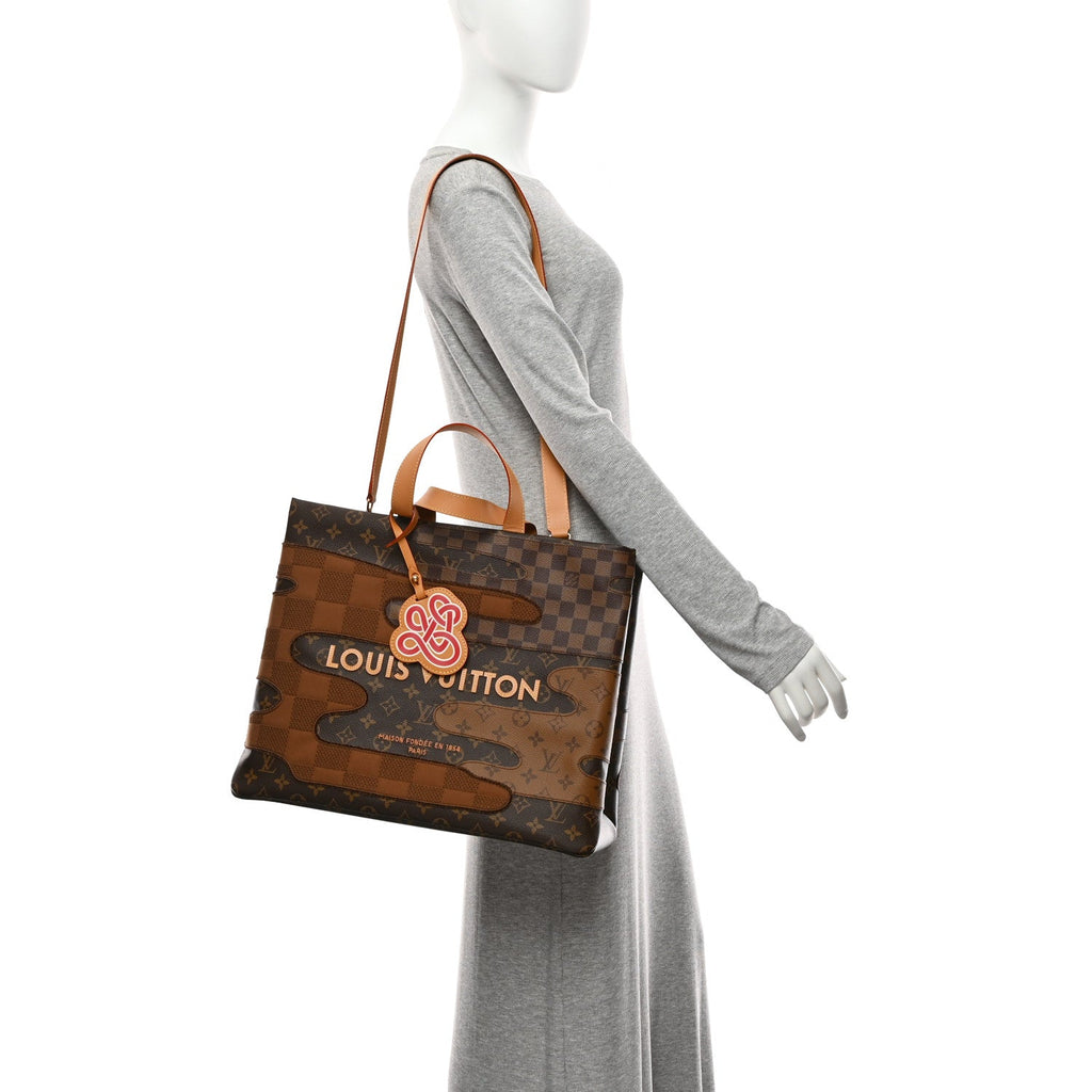 Louis Vuitton Monogram Landscape Shopper Tote MM Brown