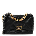 Chanel Lambskin Quilted Medium Chanel 19 Flap Black