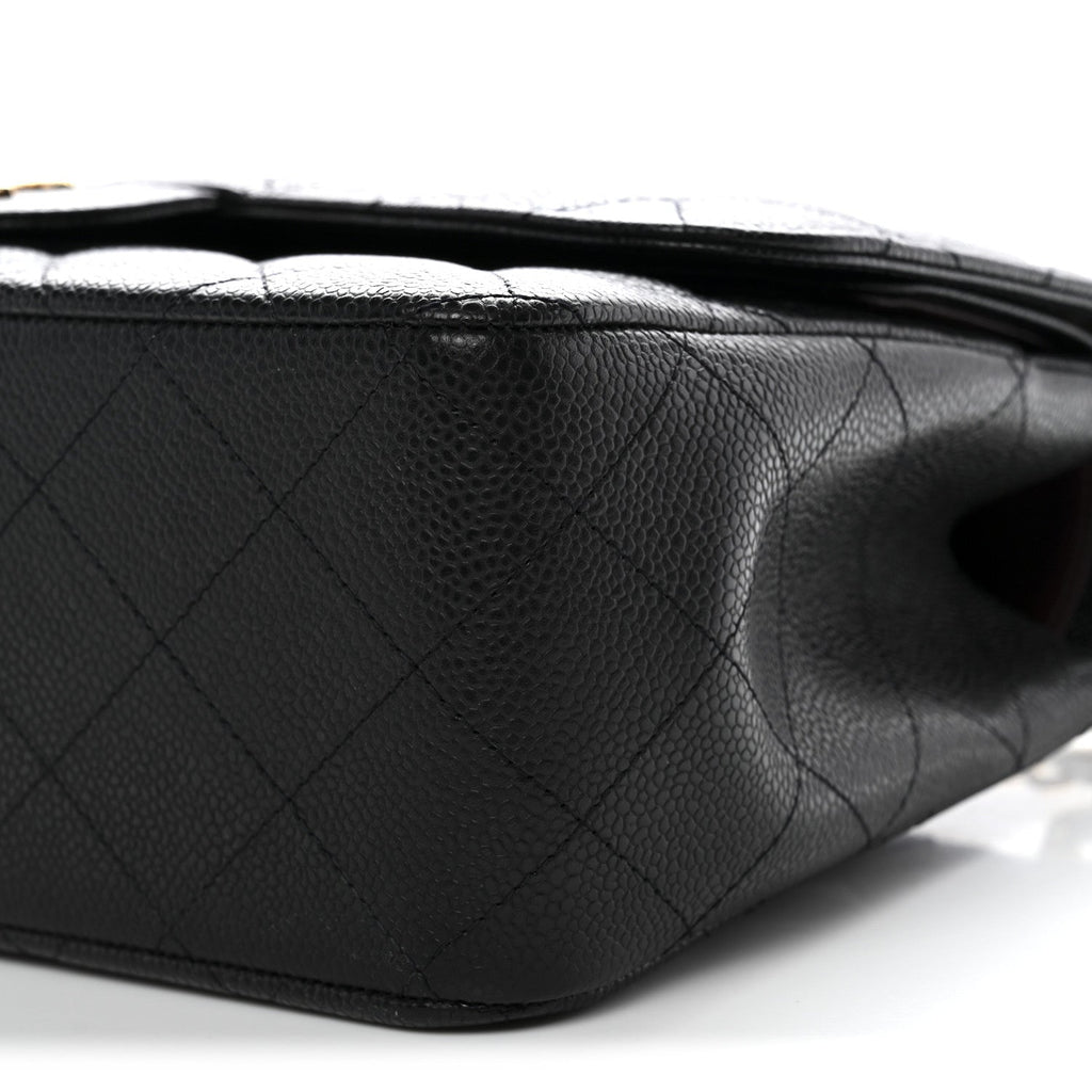 Chanel Caviar Quilted Jumbo Double Flap Black