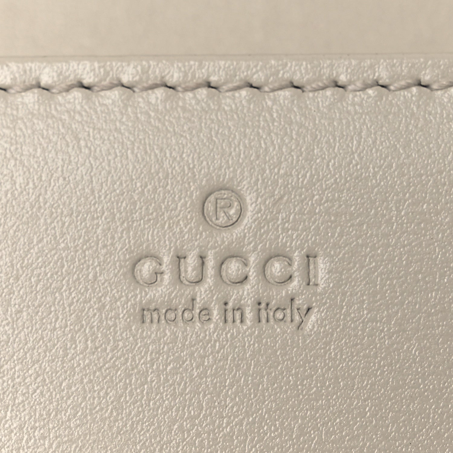 Gucci Boarded Plutone Calfskin Horsebit 1955 Wallet On Chain Mystic White
