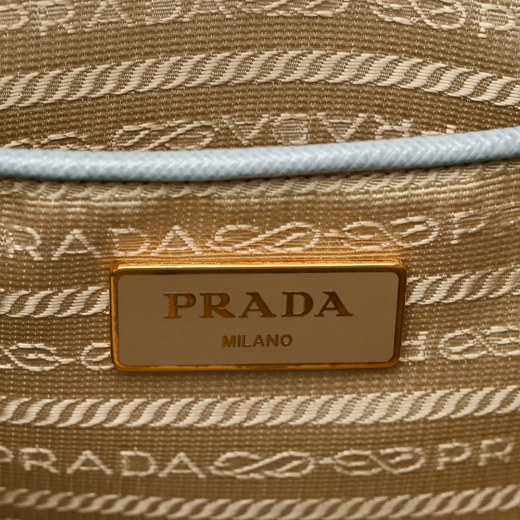 Prada Saffiano Lux Large Promenade Tote Lago