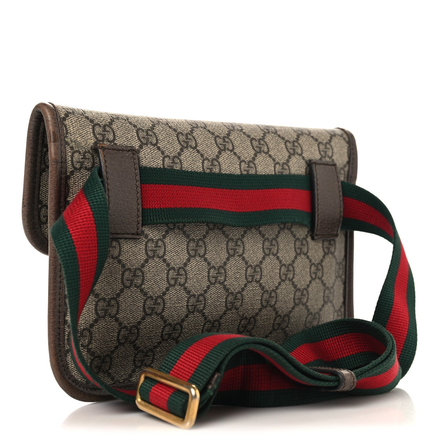 Gucci GG Supreme Monogram Neo Vintage Web Belt Bag Brown