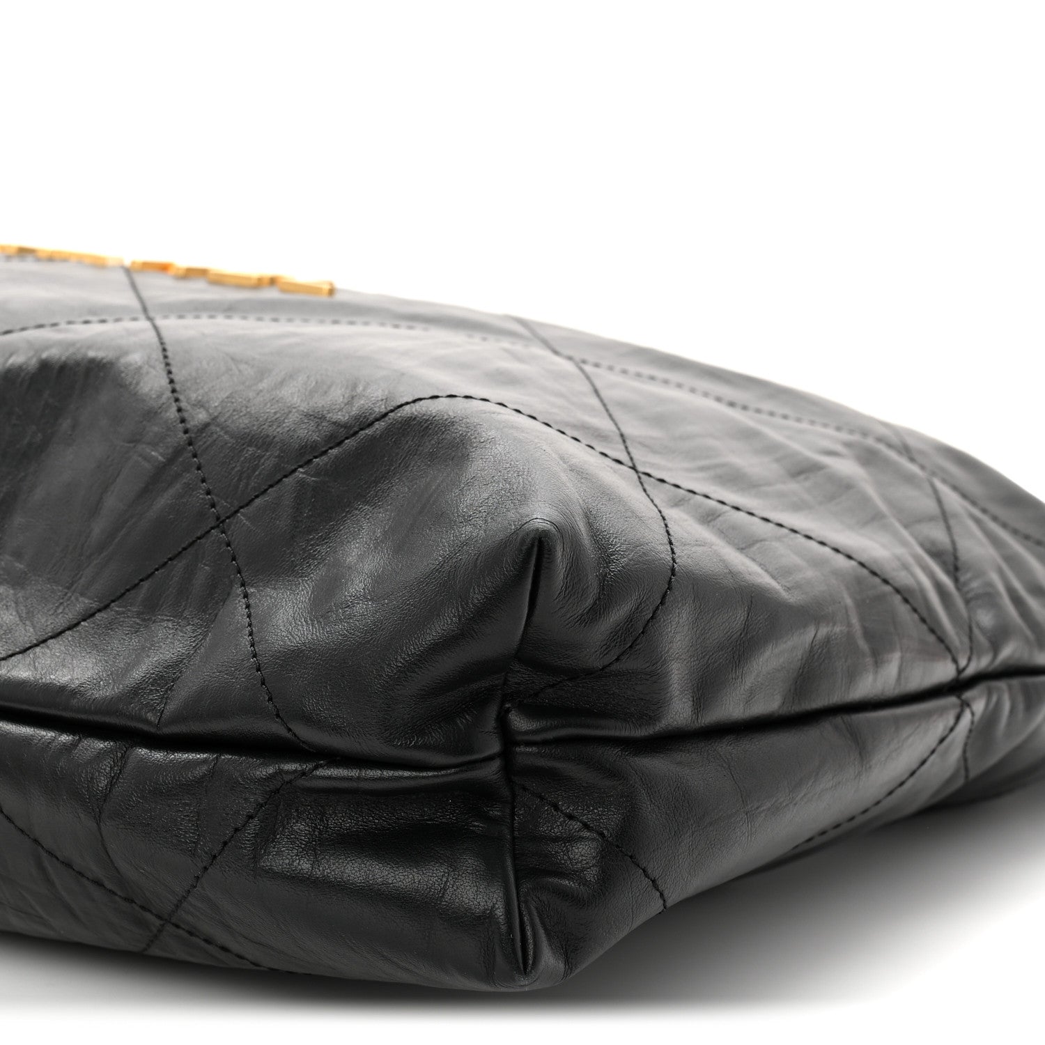 Chanel Crumpled Calfskin Quilted Chanel 22 Black
