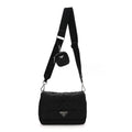 Prada Re-Nylon Quilted Padded Flap Shoulder Bag Black