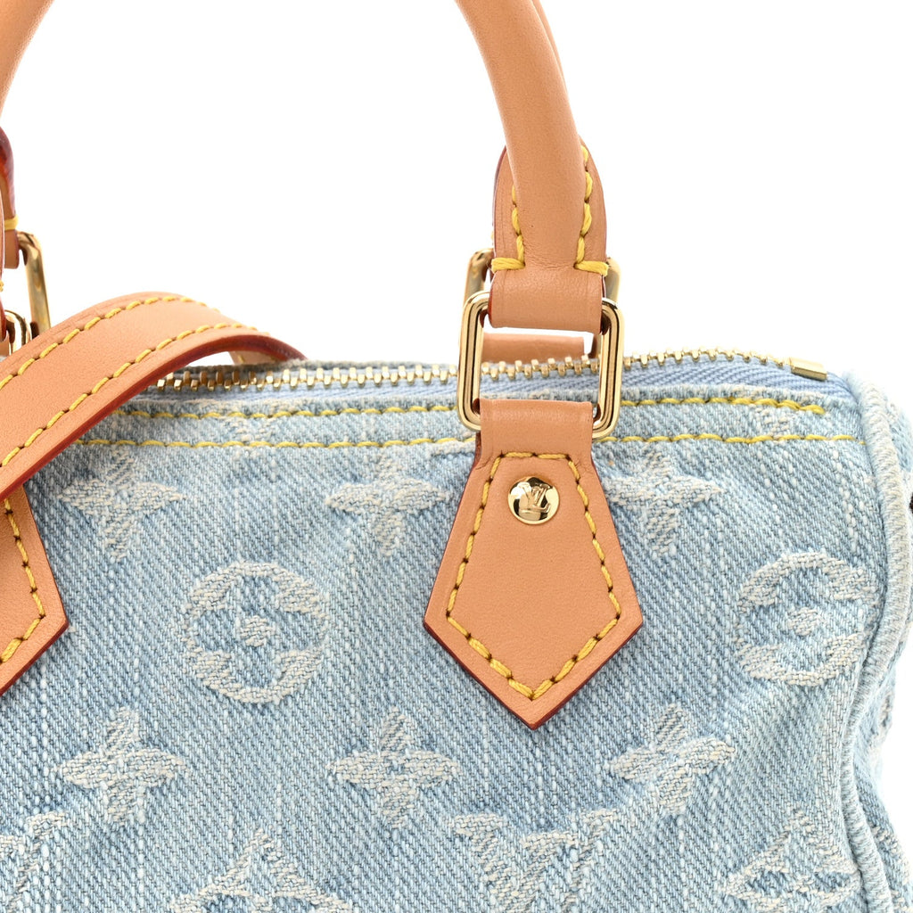Louis Vuitton Monogram Denim Nano Speedy Sky Blue