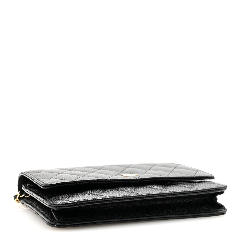 Chanel Caviar Quilted Wallet on Chain WOC Black