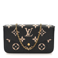 Louis Vuitton Empreinte Monogram Giant Felicie Pochette Black Beige