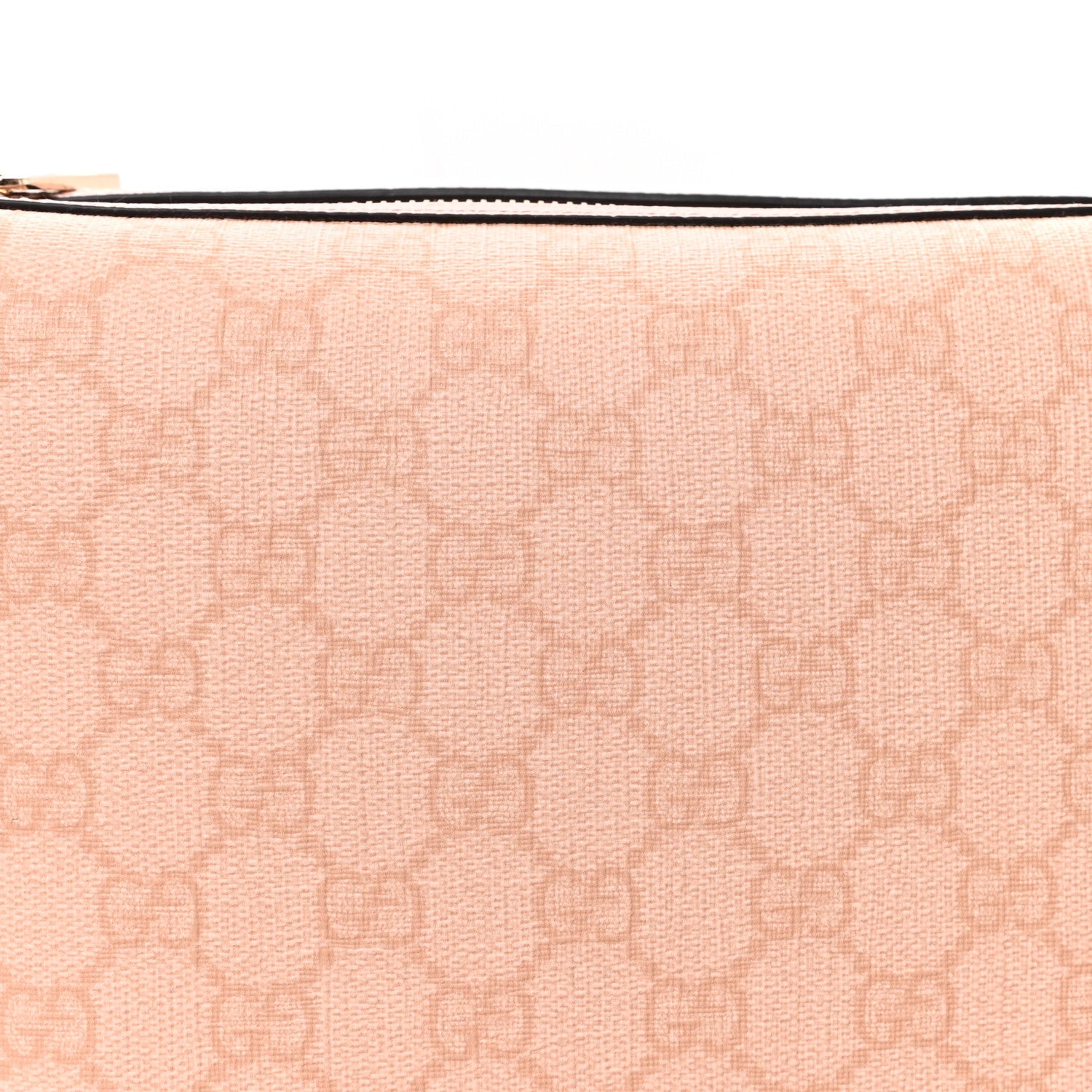 Gucci GG Supreme Monogram Textured Calfskin Web Super Mini Ophidia Shoulder Bag Pink