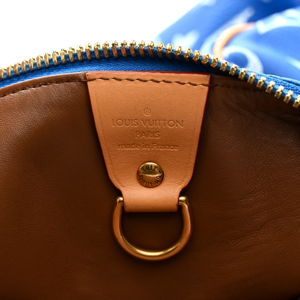 Louis Vuitton Calfskin Monogram Speedy P9 Bandouliere 40 Blue