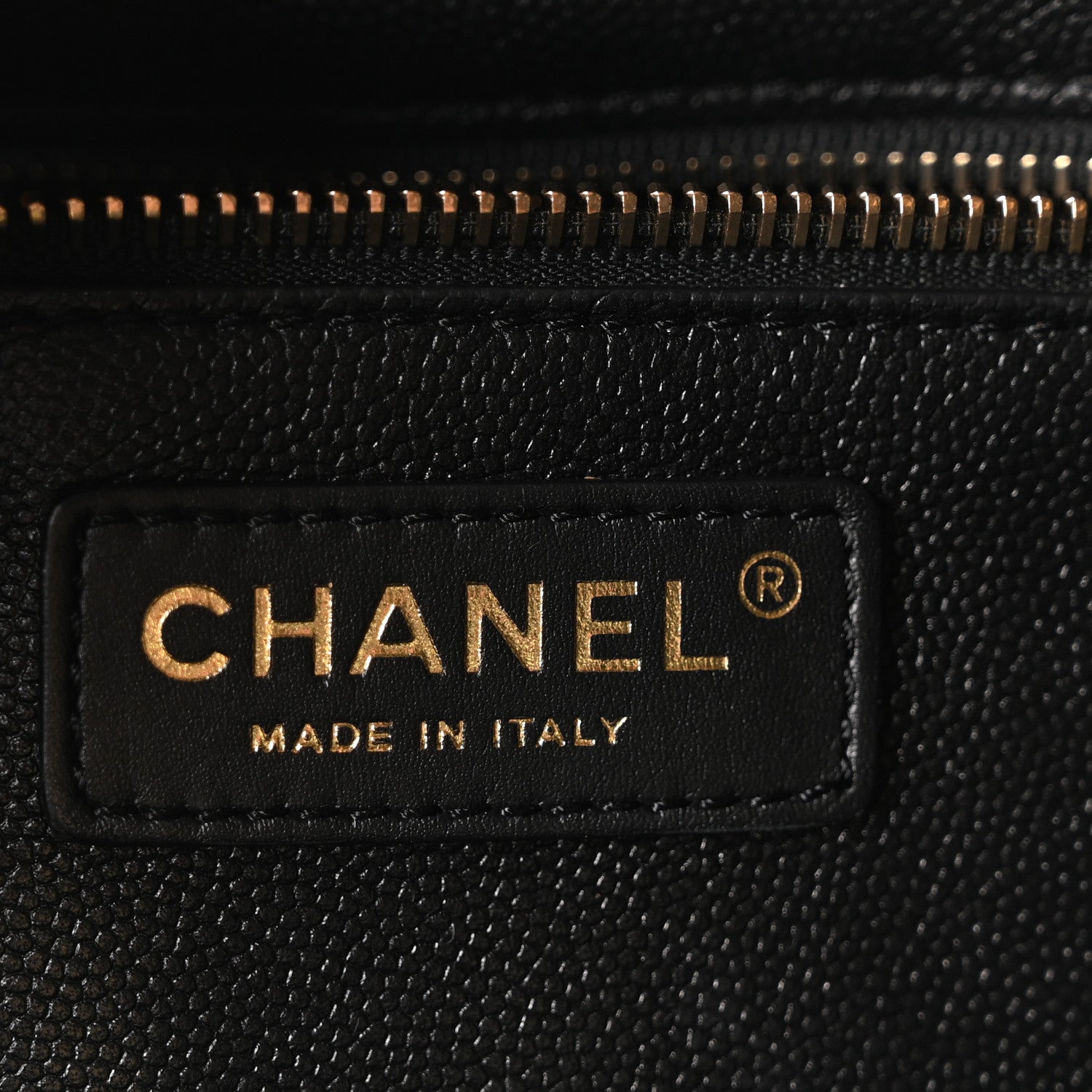 Chanel Caviar Quilted Small Shopping Tote Black