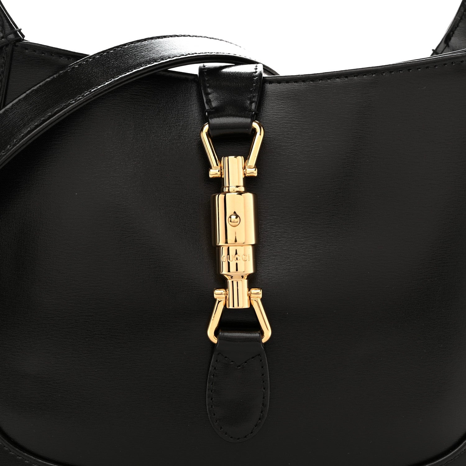 Gucci Boarded Dyana Lux Calfskin Small Jackie 1961 Hobo Black