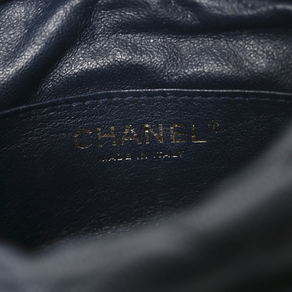 Chanel Caviar Quilted Camera Case Navy
