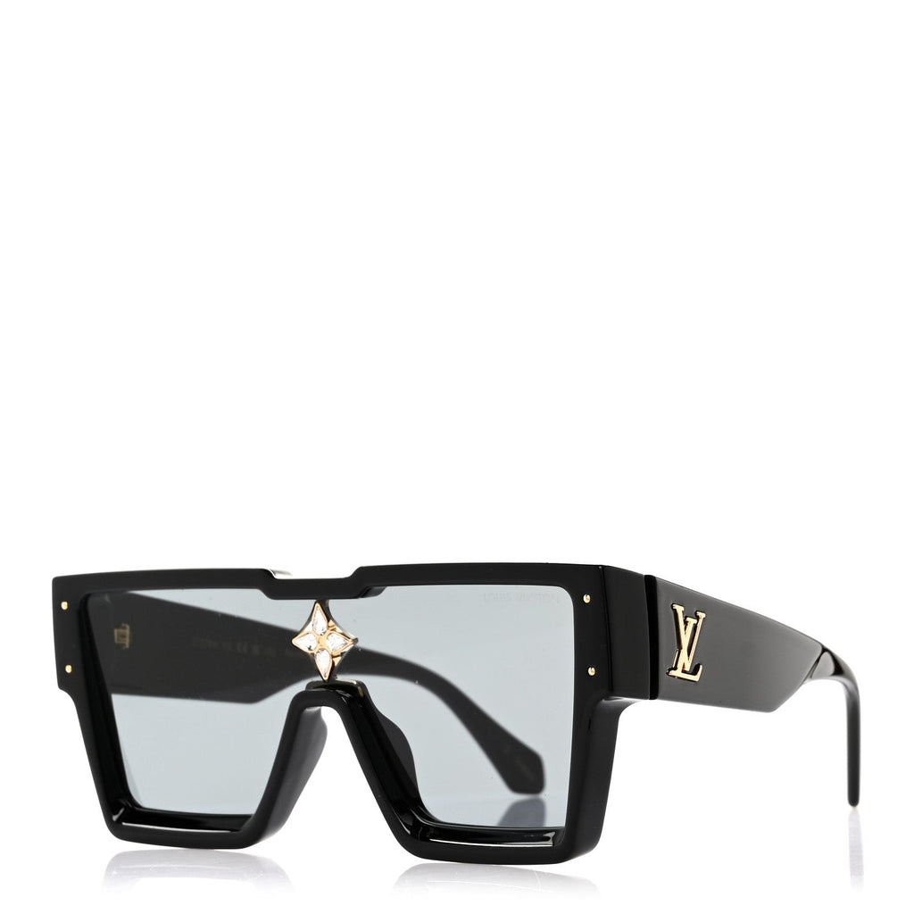 Louis Vuitton Acetate Swarovski Crystal Cyclone Sunglasses Z1578W Black