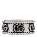 Gucci Sterling Silver Torchon GG Marmont Ring 62 10