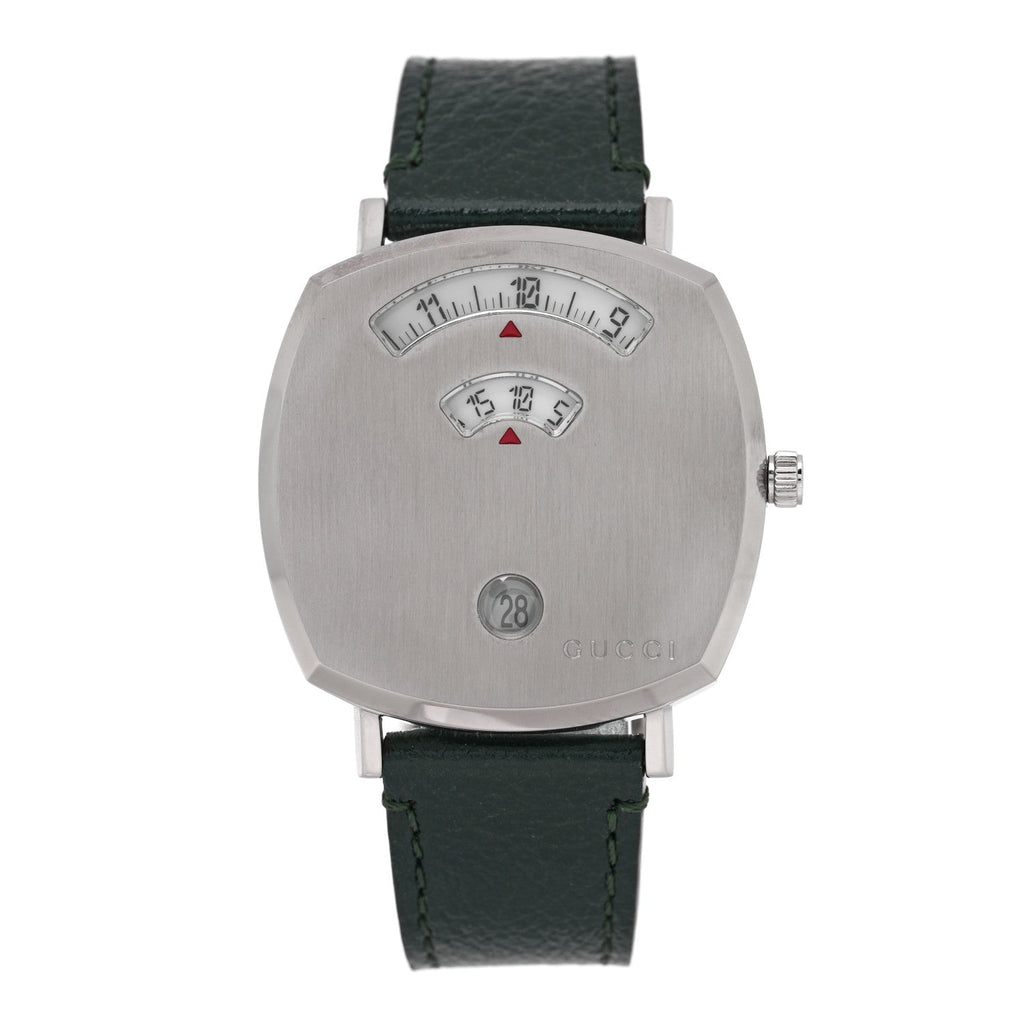 Gucci Stainless Steel Calfskin 35mm Grip Quartz Watch Green