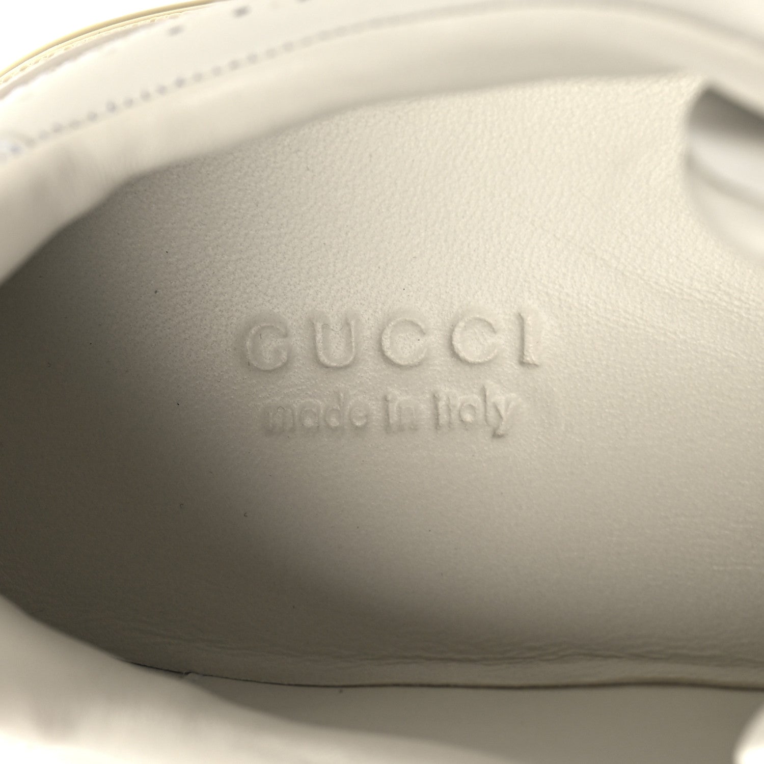 Gucci Calfskin Womens Re-Web Sneakers 36.5 White Pink