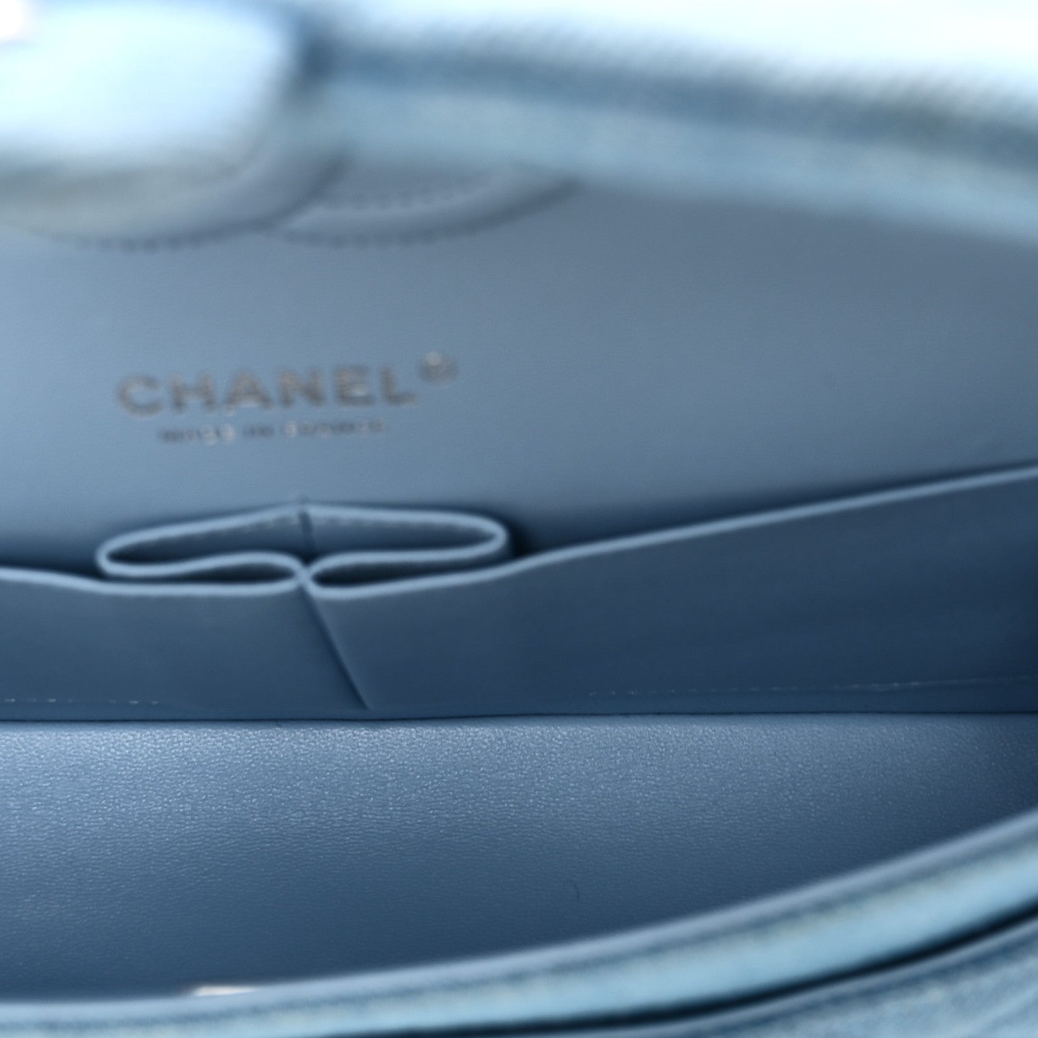 Chanel Denim Quilted Medium Double Flap Light Blue