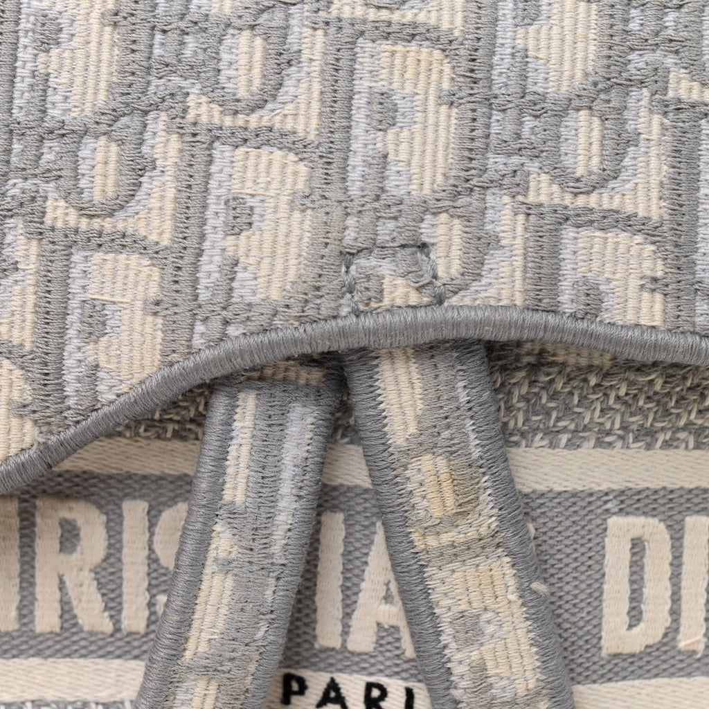 Christian Dior Oblique Slim Saddle Pouch Grey