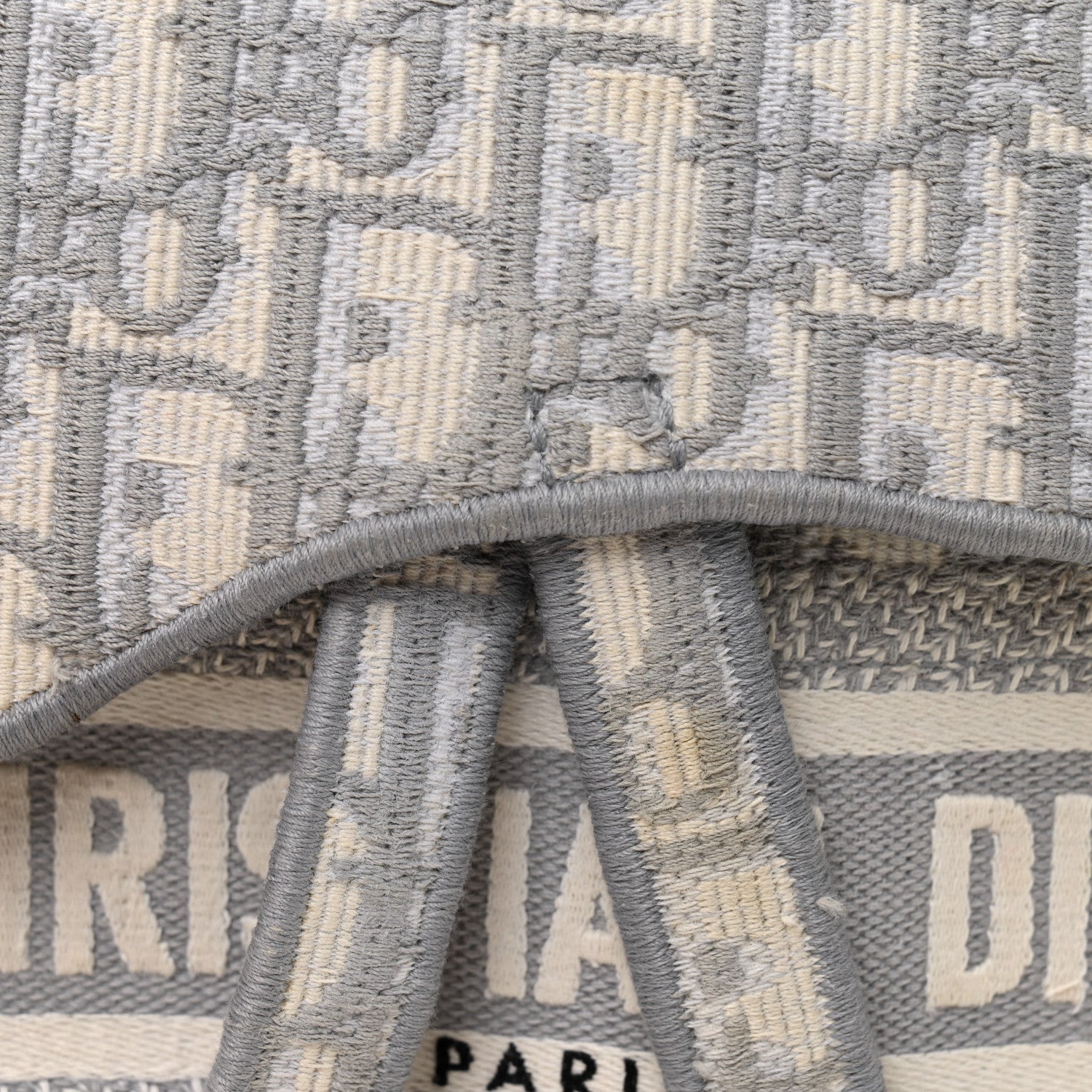 Christian Dior Oblique Slim Saddle Pouch Grey