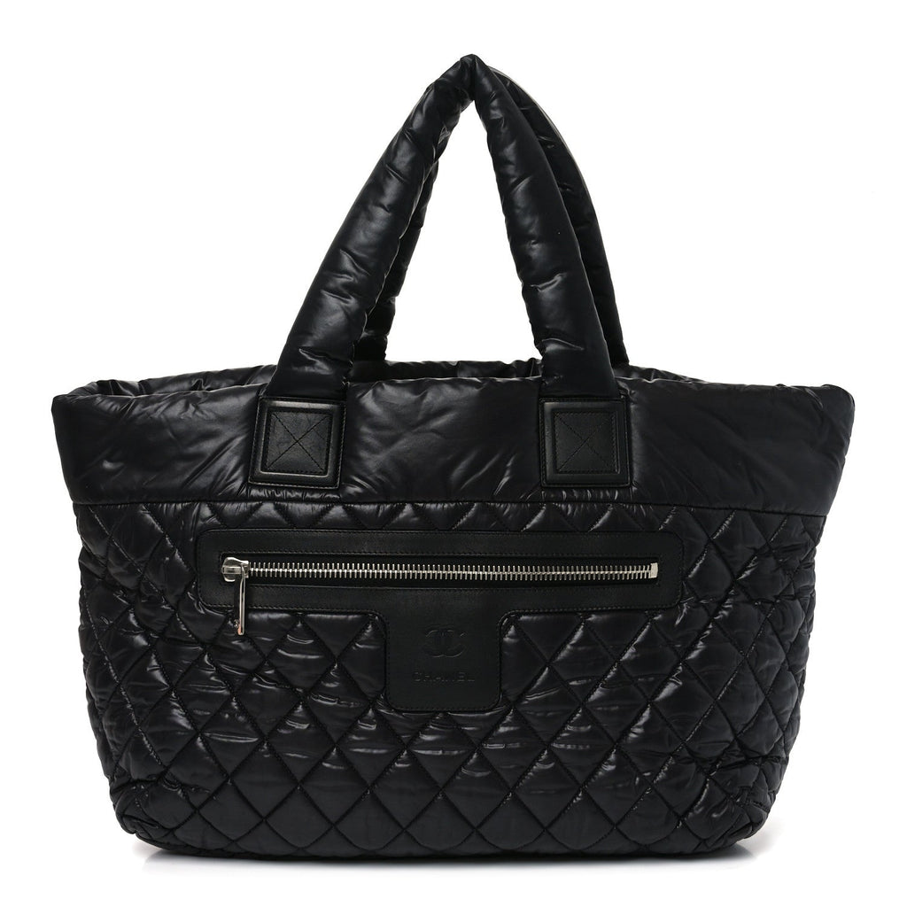 Chanel Nylon Quilted Large Coco Cocoon Tote Black