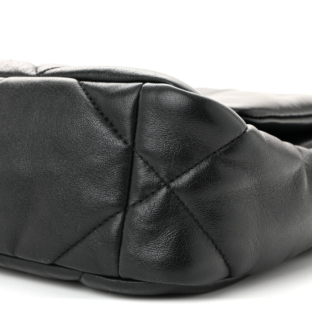 Chanel Lambskin Quilted Medium Chanel 19 Flap Black