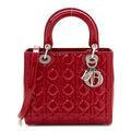 Christian Dior Patent Cannage Medium Lady Dior Red