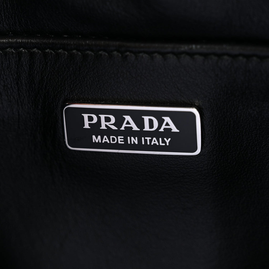 Prada Spazzolato Cleo Shoulder Bag Black