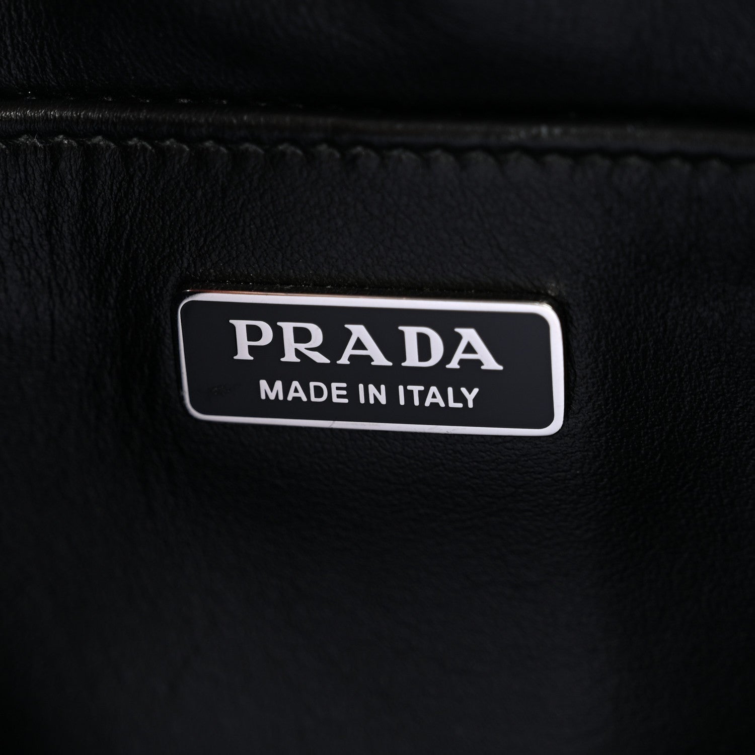 Prada Spazzolato Cleo Shoulder Bag Black
