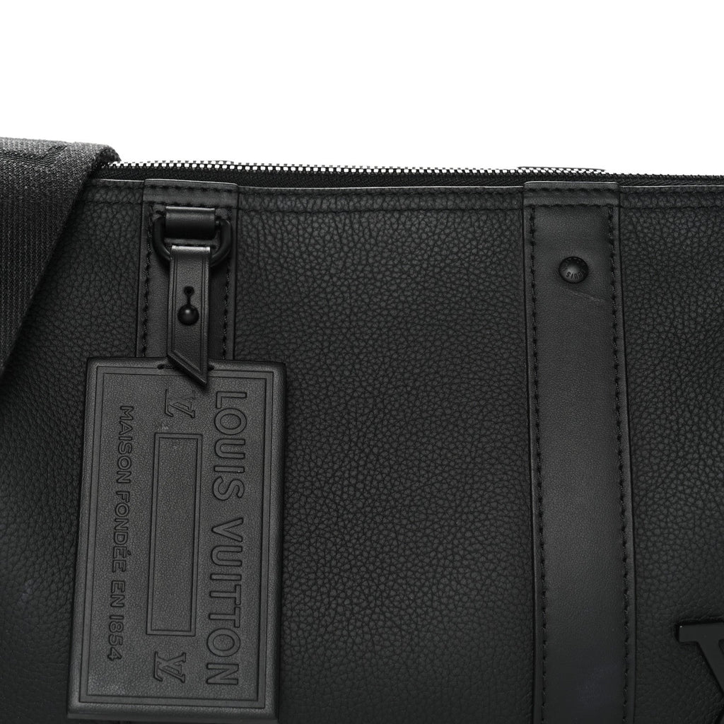 Louis Vuitton Grained Calfskin Aerogram City Keepall Black