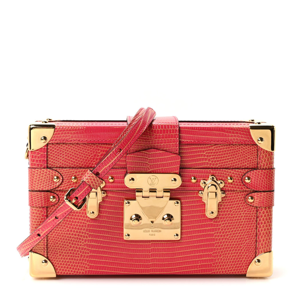 Louis Vuitton Metalic Lizard Petite Malle Pink