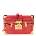 Louis Vuitton Metalic Lizard Petite Malle Pink