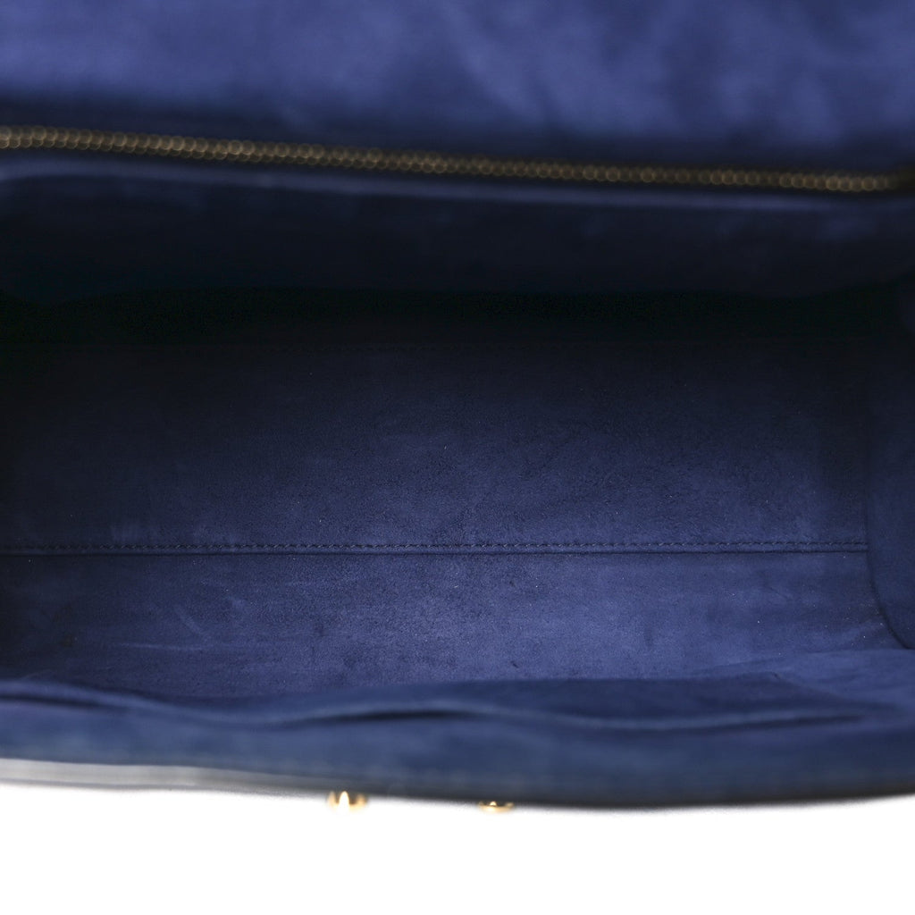 Christian Dior Calfskin Dioraddict Top Handle Navy Blue