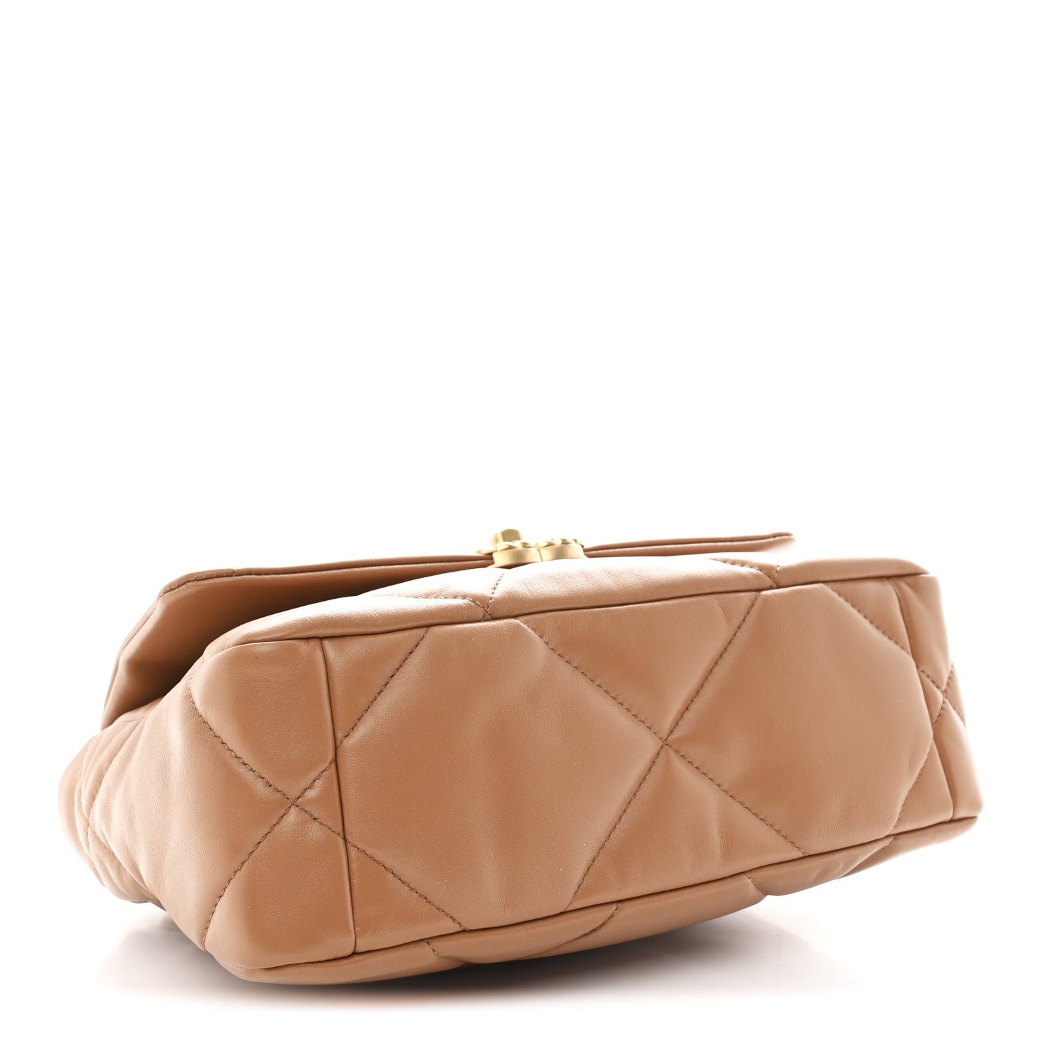 Chanel Lambskin Quilted Medium Chanel 19 Flap Brown