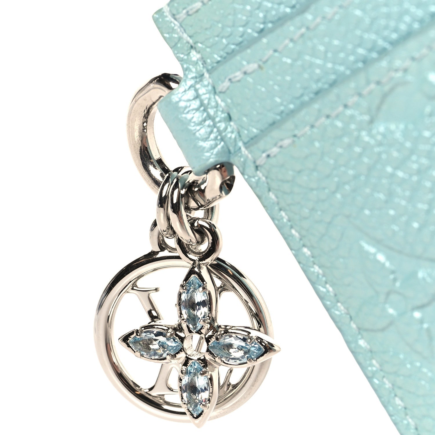 Louis Vuitton Empreinte Monogram LV Charms Card Holder Azur Frost