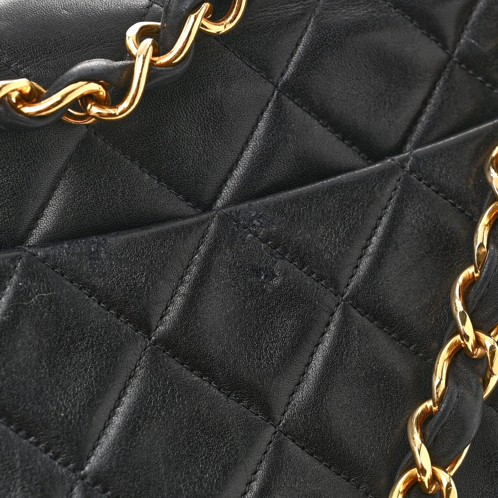 Chanel Lambskin Quilted XL Jumbo Single Flap Black