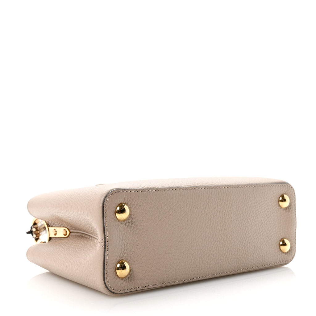Louis Vuitton Taurillon Snakeskin Capucines BB Galet