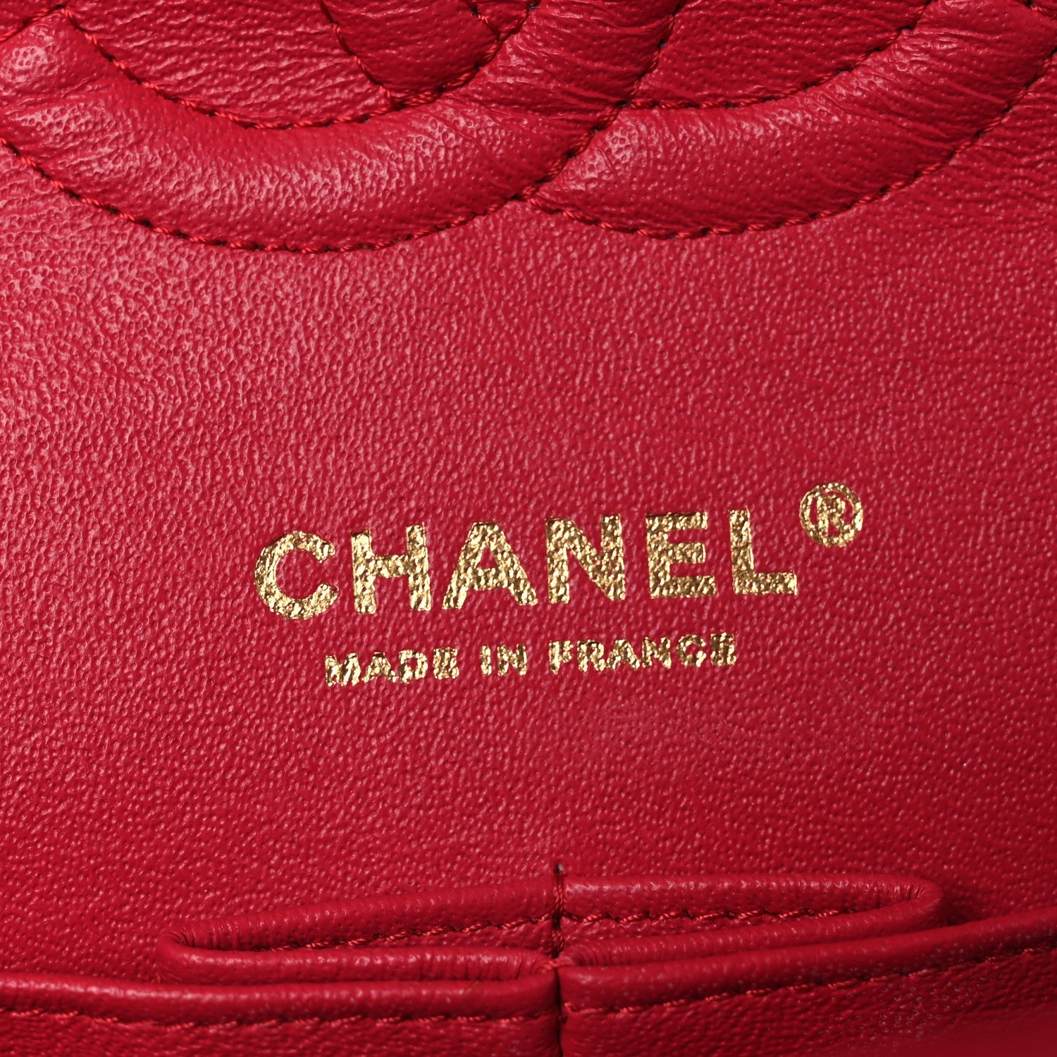 Chanel Lambskin Quilted Medium Double Flap Red