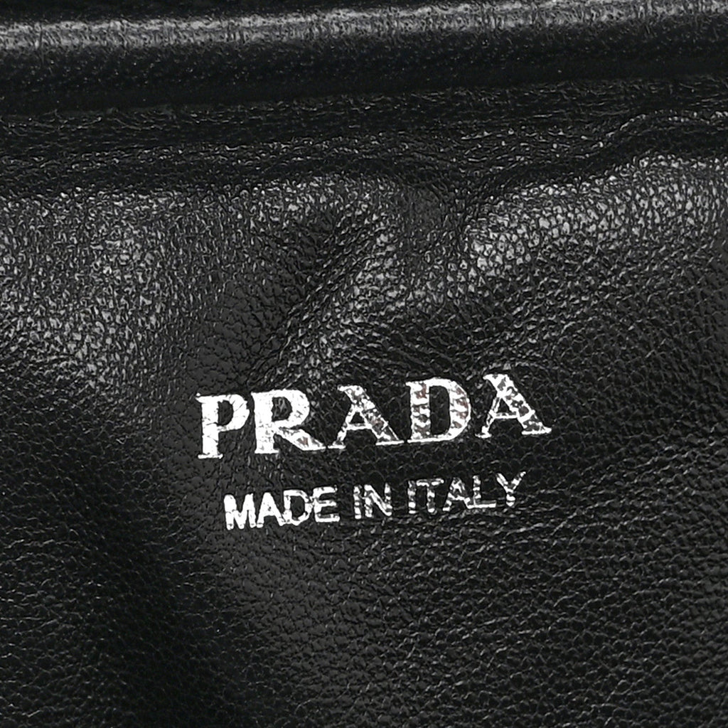 Prada Nappa Soft Padded Mini Triangle Crossbody Pouch Black