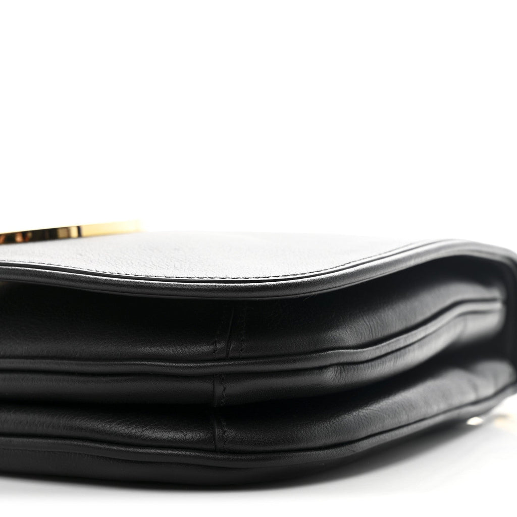 Gucci Roxy Calfskin Web Medium Studded Blondie Shoulder Flap Bag Black