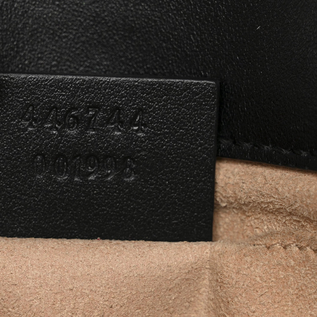 Gucci Calfskin Matelasse Mini GG Marmont Shoulder Bag Black